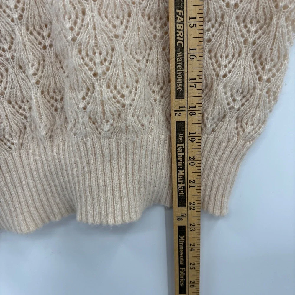 Beige Knit Sleeveless Sweater Tank with Mesh Straps